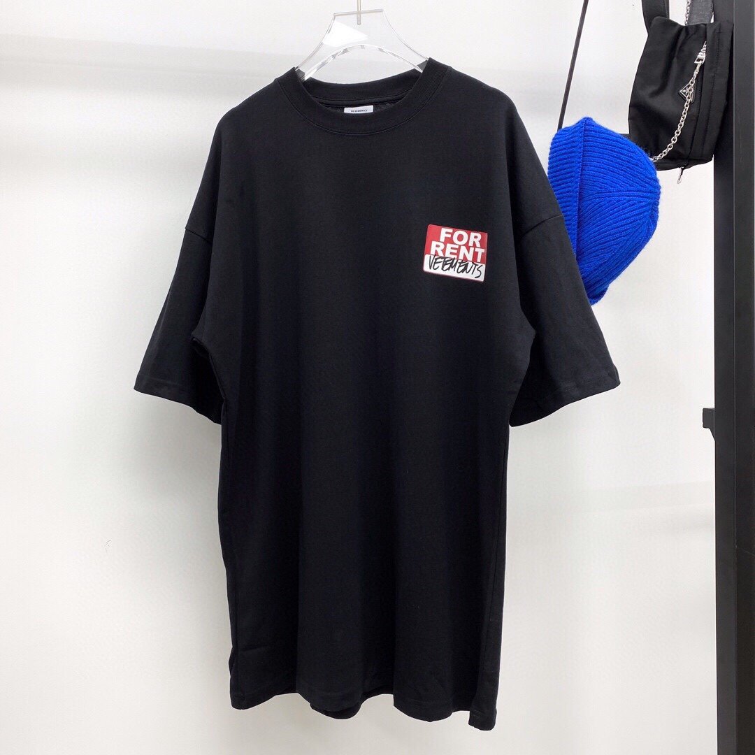 Vetements 20ss FOR RENT后背字母印花T恤男女同款- LP studio